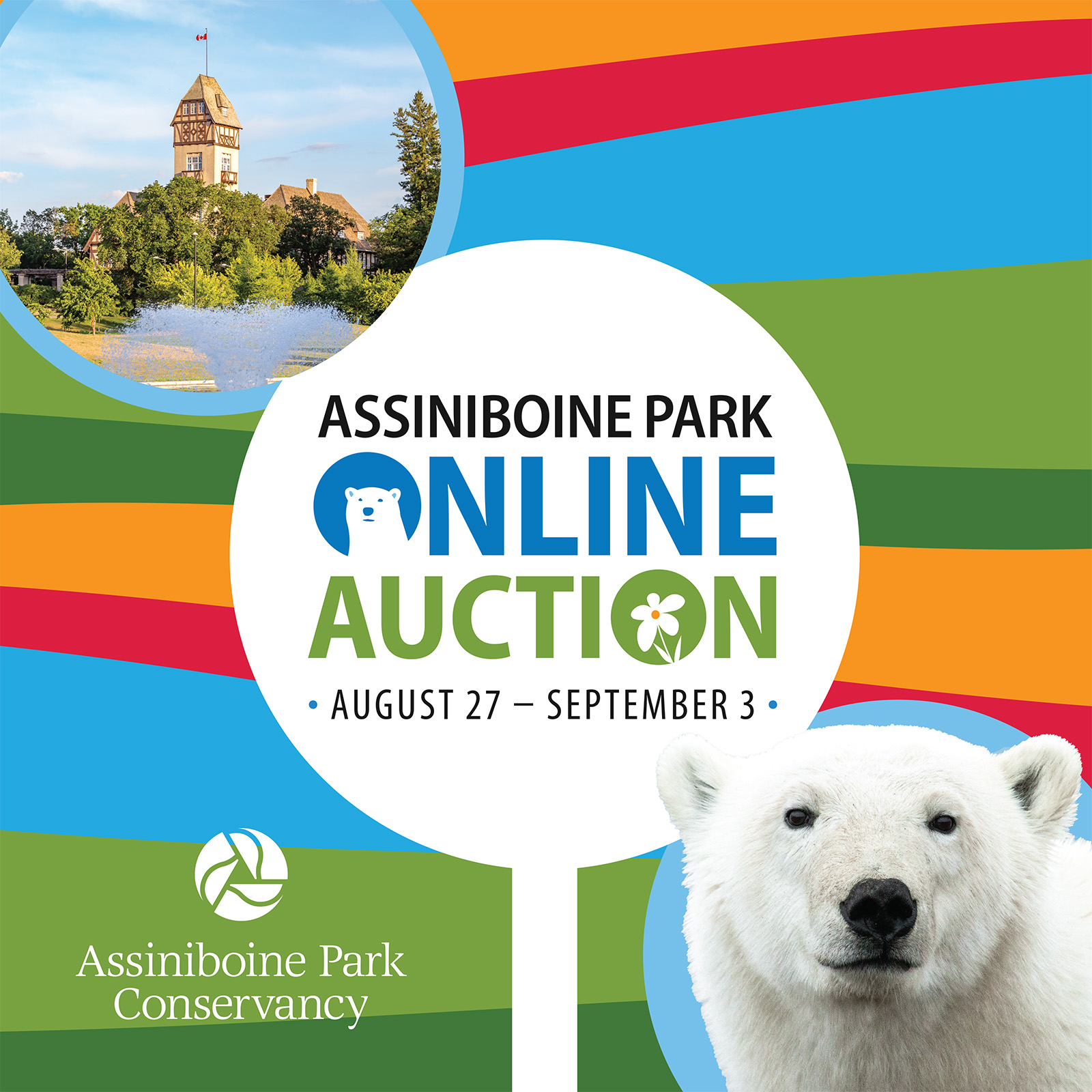 Designed graphic promotion for the Assiniboine Park Online Auction